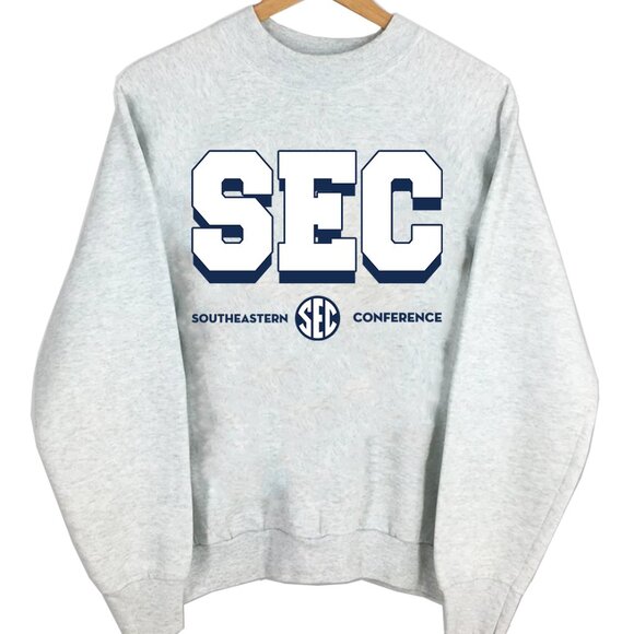 SEC Block Retro Sweatshirt NCAA Southeastern Conference SEC Shirt Sweater - Picture 1 of 2